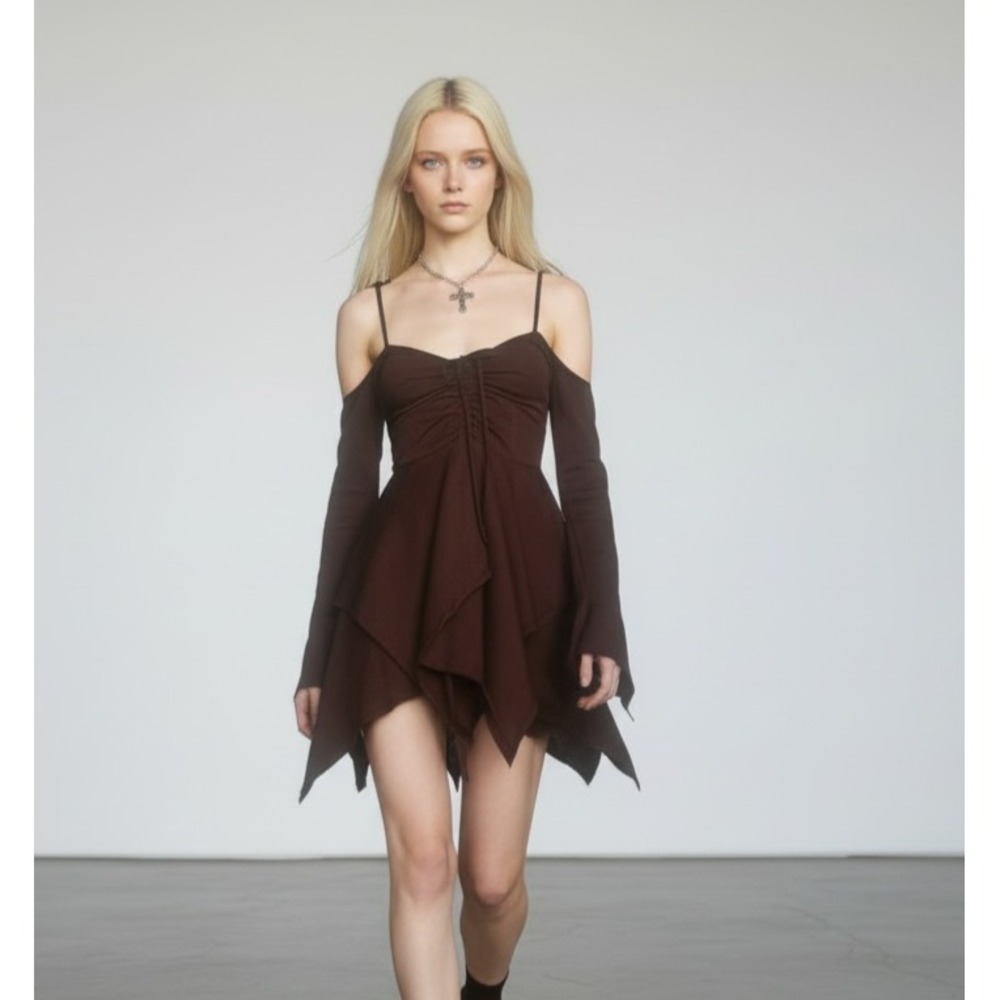 Current Mood F is For Fairies Handkerchief Dress M Fairy Whimsygoth Witchcore